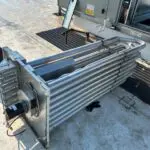 Finned copper heat exchanger coil